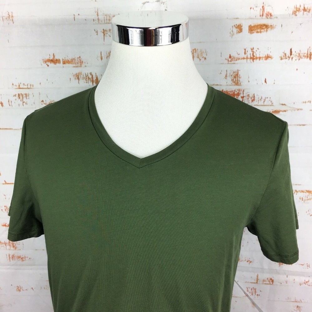 Mack Weldon Mens V-Neck T-Shirt Large L Green